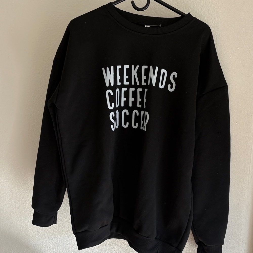 Soccer mom or coach 
Woman’s crew neck